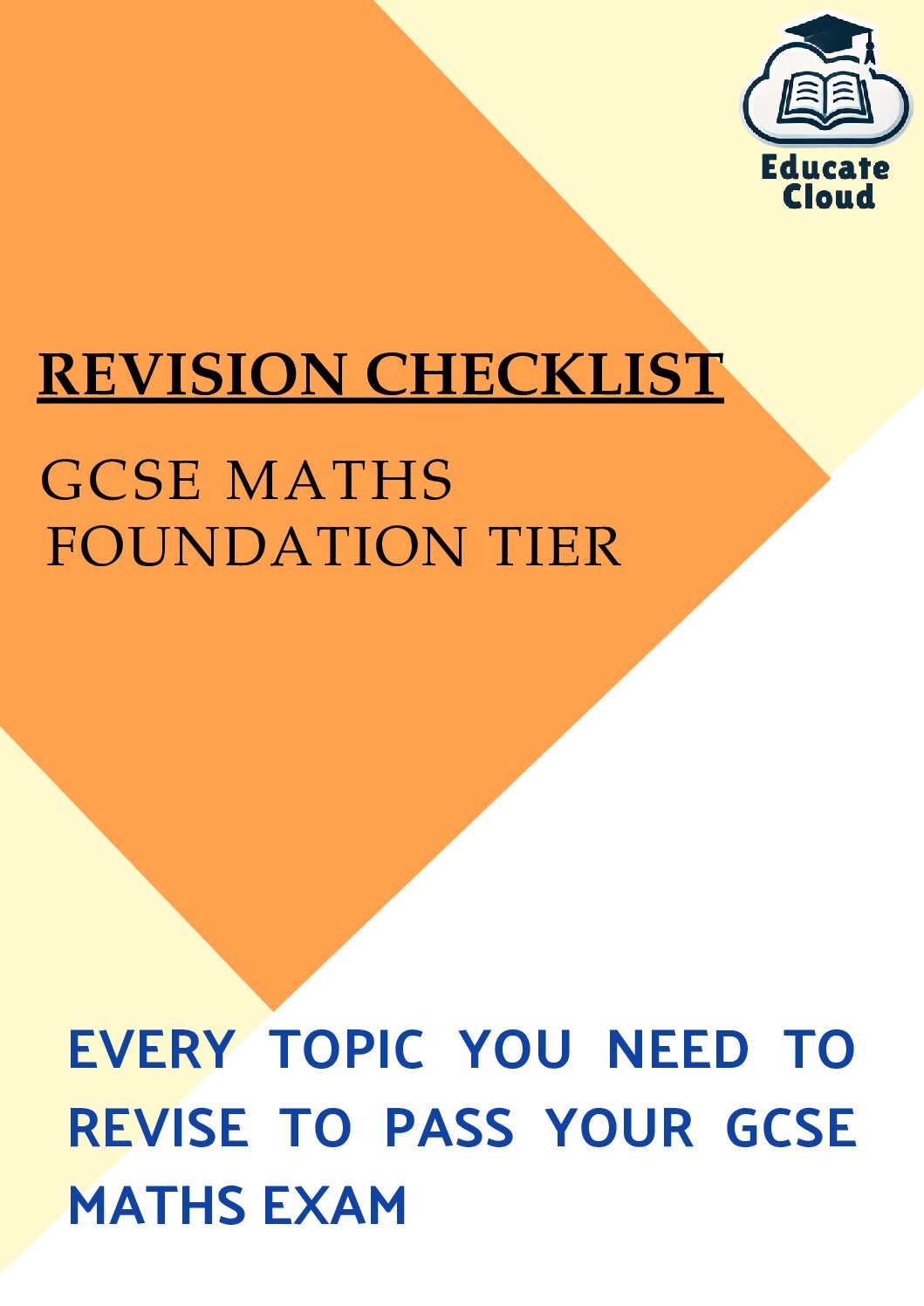 Revision Checklist- GCSE Maths Foundation Tier